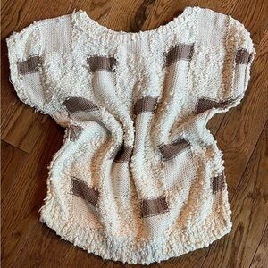 Handmade 1980’s cap sleeve boat neck sweater vest